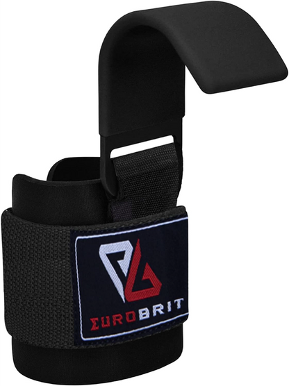 Weight Lifting Hooks - 8mm Thick Neoprene Padded Deadlift Straps & Gym Grips