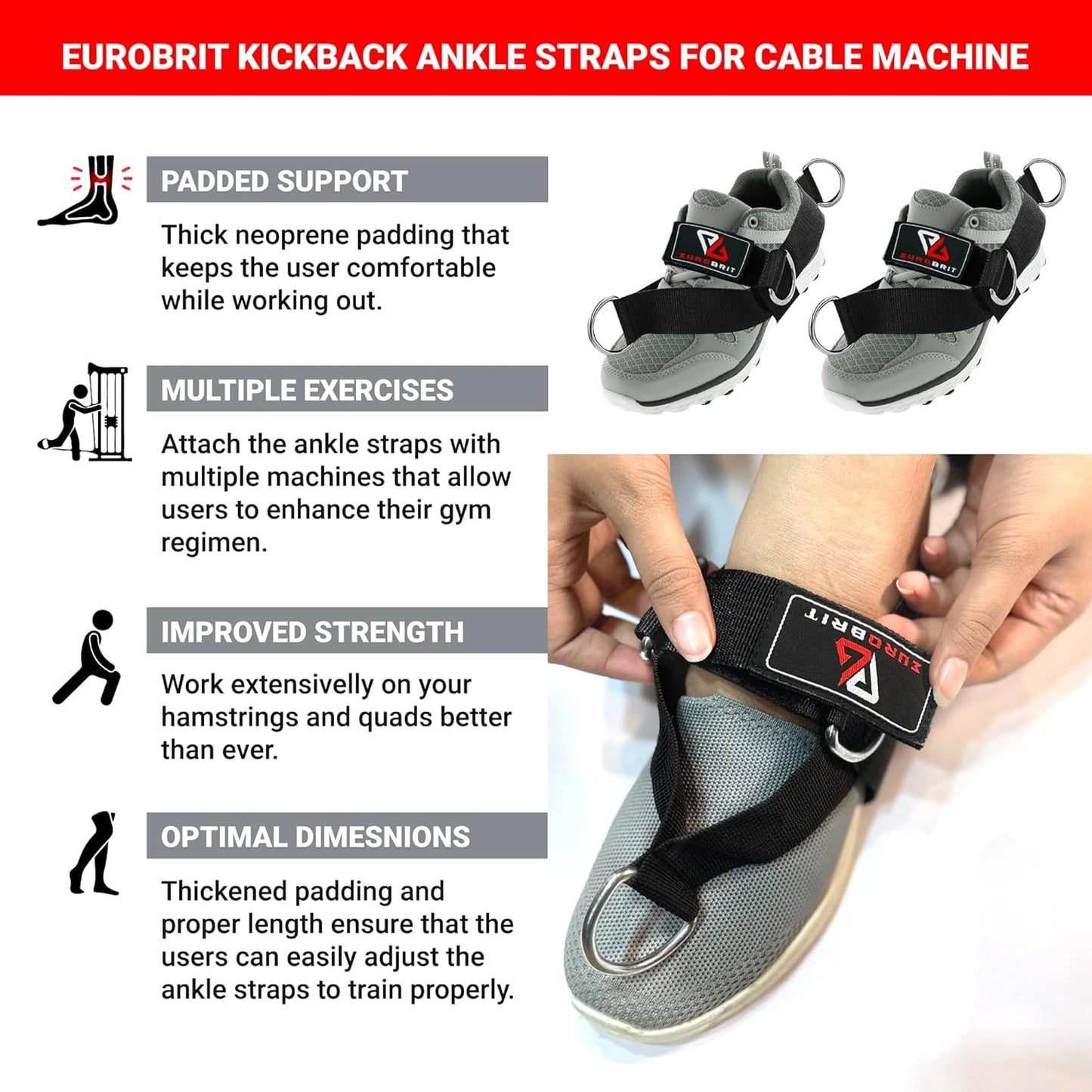 Euro Brit Ankle Strap for Cable Machine