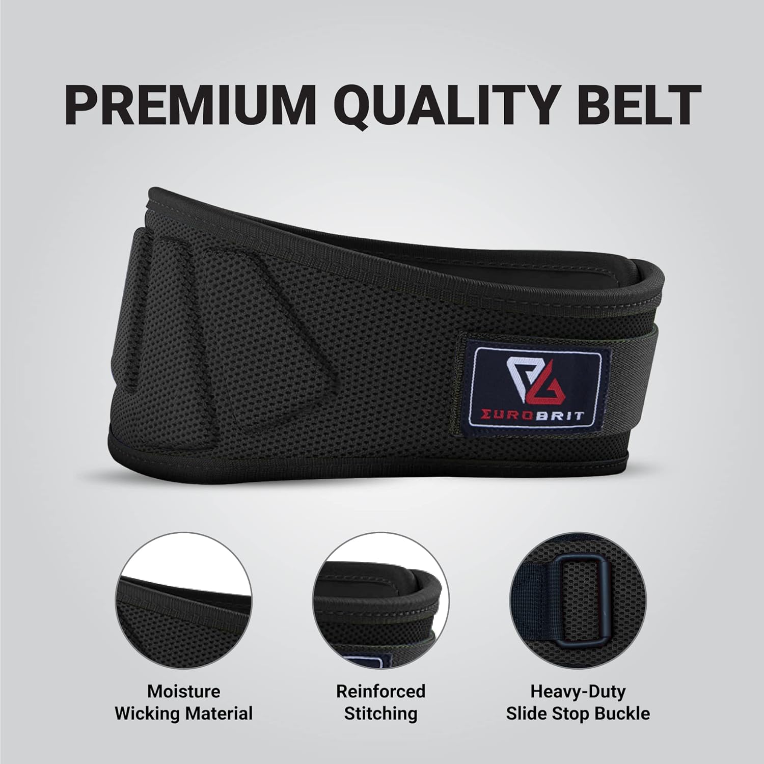 Eurobrit Weight Lifting Belt, Core Lumber Support Deadlift Weight Belt