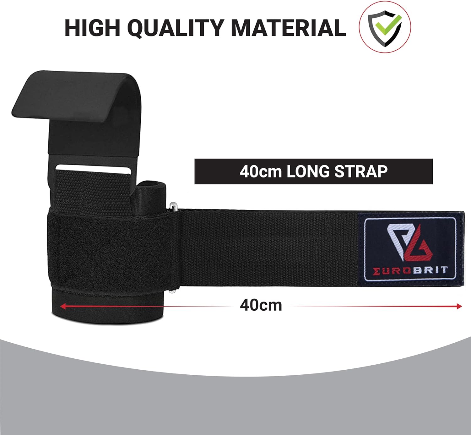 Eurobrit Weight Lifting Hooks Deadlift Straps