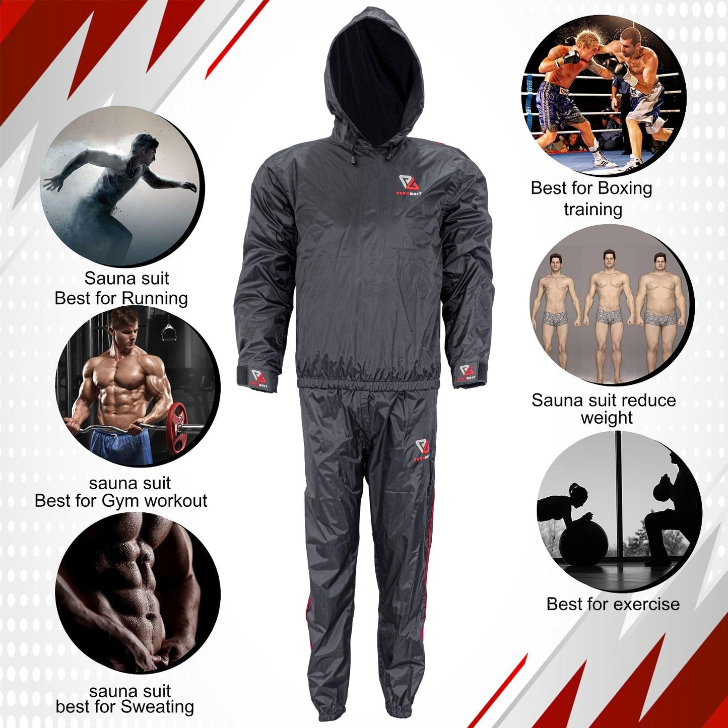 EuroBrit Sauna Sweat Suit Hooded