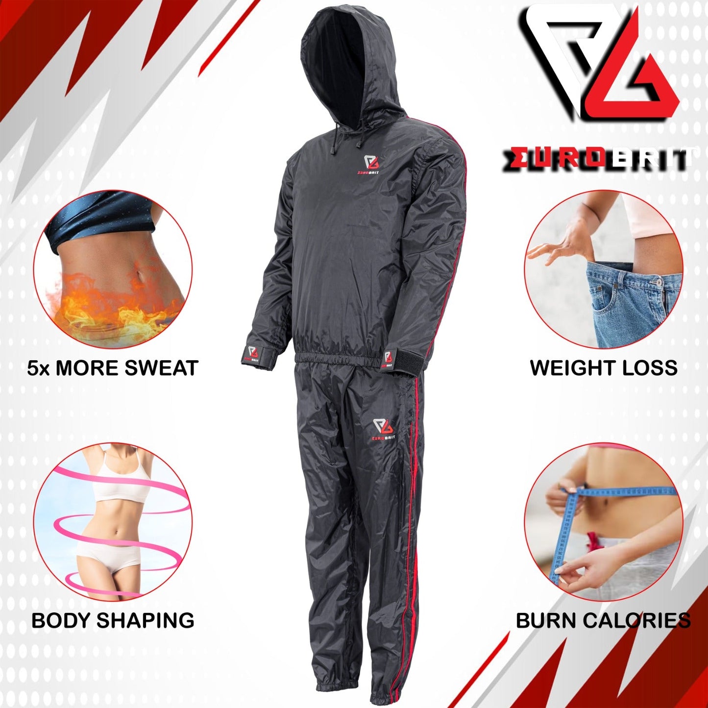 EuroBrit Sauna Sweat Suit Hooded